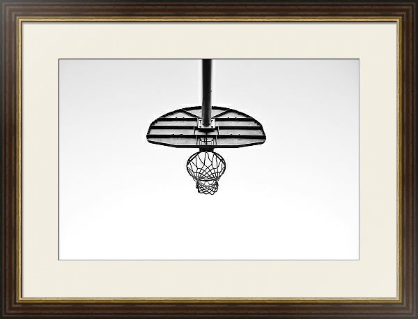 Постер Баскетбольное кольцо с типом исполнения Под стеклом в багетной раме 1.023.036