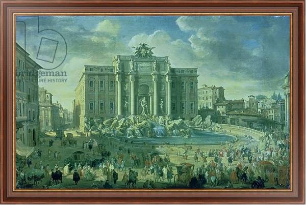 Постер The Trevi Fountain in Rome, 1753-56 с типом исполнения На холсте в раме в багетной раме 35-M719P-83