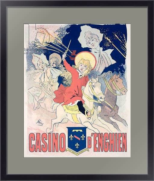 Постер Reproduction of a poster advertising the 'Casino d'Enghien', 1890 с типом исполнения Под стеклом в багетной раме 221-01