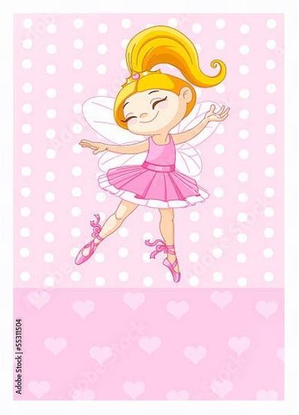 Постер Маленькая фея-блондинка с типом исполнения На холсте в раме в багетной раме 221-03