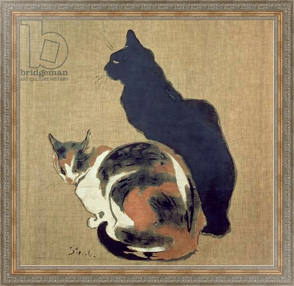 Постер Two Cats, 1894 1 с типом исполнения На холсте в раме в багетной раме 484.M48.310