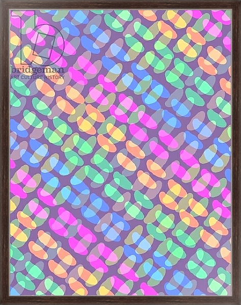 Постер Dotted Check, 2011 99;pattern; decorative; motif; design; colourful; с типом исполнения На холсте в раме в багетной раме 221-02