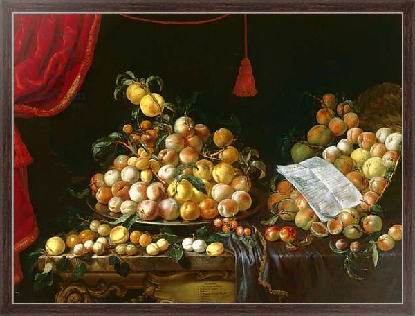 Постер Peaches and apricots с типом исполнения На холсте в раме в багетной раме 221-02