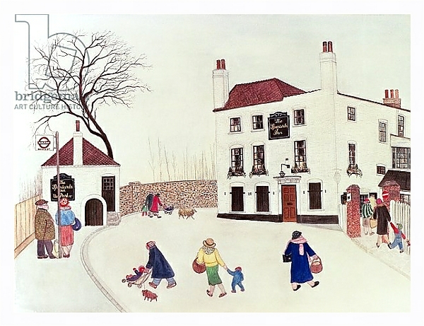 Постер The Spaniard's Inn, Hampstead Heath с типом исполнения На холсте в раме в багетной раме 221-03