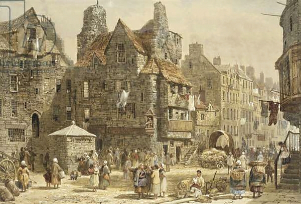Постер John Knox's House, Edinburgh, с типом исполнения На холсте без рамы