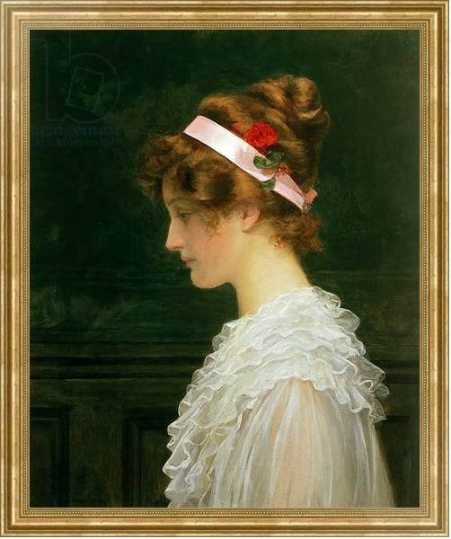 Постер Profile of a young girl с типом исполнения На холсте в раме в багетной раме NA033.1.051