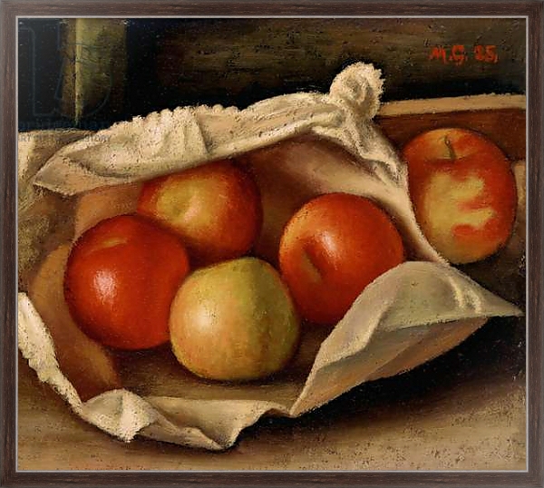 Постер Apples in a Bag, 1925 с типом исполнения На холсте в раме в багетной раме 221-02