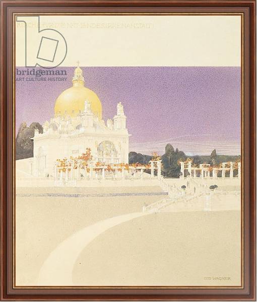 Постер St. Leopold's, Church of the Steinhof Asylum, 1902-07 с типом исполнения На холсте в раме в багетной раме 35-M719P-83