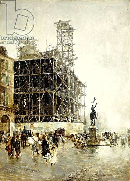 Постер Place de Pyramides, с типом исполнения На холсте без рамы