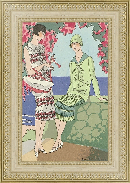 Постер Création Martial et Armand / Création Lucien Lelong с типом исполнения Акварель в раме в багетной раме 484.M48.725