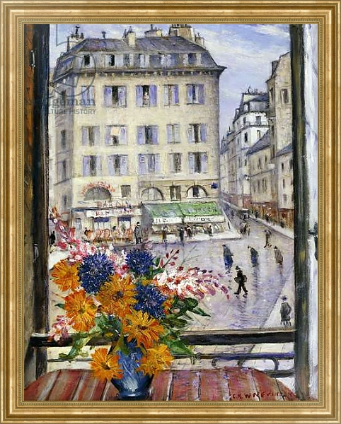 Постер Autumn Bouquet; View from a Paris Window, с типом исполнения На холсте в раме в багетной раме NA033.1.051