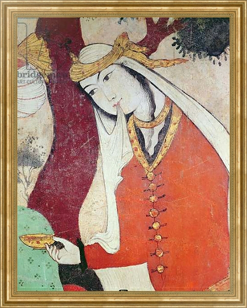 Постер Woman from the Court of Shah Abbas I, 1585-1627 с типом исполнения На холсте в раме в багетной раме NA033.1.051
