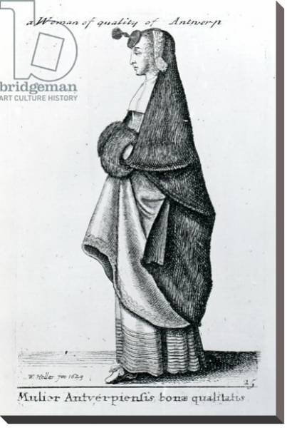 Постер Woman of Quality from Antwerp, 1643 с типом исполнения На холсте без рамы