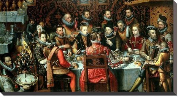 Постер The Banquet of the Monarchs, c.1579 с типом исполнения На холсте без рамы