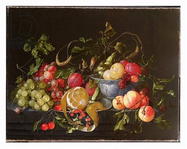 Постер A Still Life of Fruit с типом исполнения На холсте в раме в багетной раме 221-03