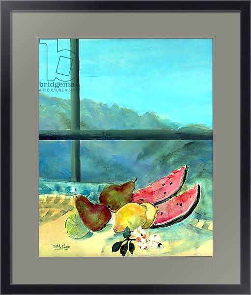 Постер Still Life with Watermelon с типом исполнения Под стеклом в багетной раме 221-01