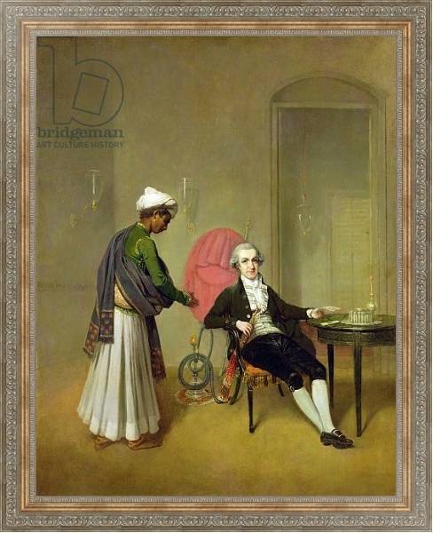Постер A Gentleman, possibly William Hickey, and his Indian Servant, c.1785 с типом исполнения На холсте в раме в багетной раме 484.M48.310