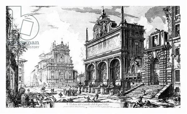 Постер View of the Fontana dell'Acqua Felice, c.1760 с типом исполнения На холсте в раме в багетной раме 221-03