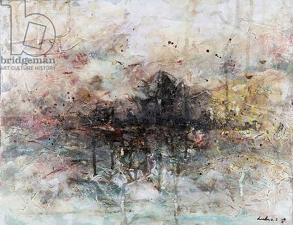 Постер Abscape 1, abstract, landscape,, painting с типом исполнения На холсте без рамы