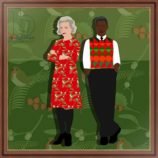 Постер Christmas Vibes с типом исполнения На холсте в раме в багетной раме 35-M719P-83