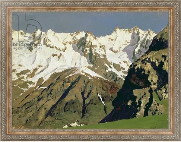 Постер Mont Blanc Mountains, 1897 с типом исполнения На холсте в раме в багетной раме 484.M48.310