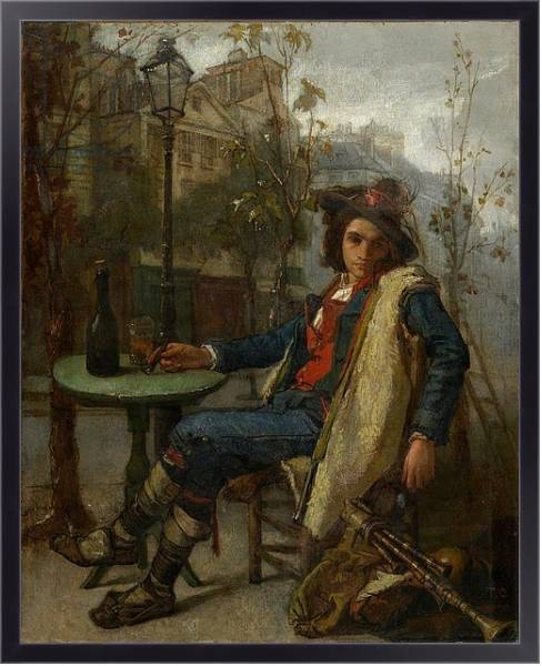 Постер Young Italian Street Musician, c.1877 с типом исполнения На холсте в раме в багетной раме 221-01
