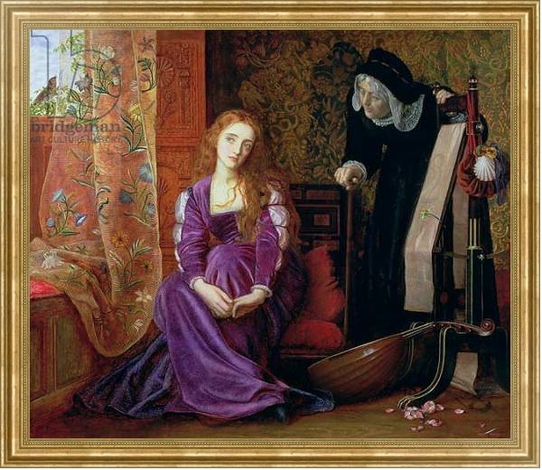 Постер 'The Pained Heart', or 'Sigh No More, Ladies', 1868 с типом исполнения На холсте в раме в багетной раме NA033.1.051
