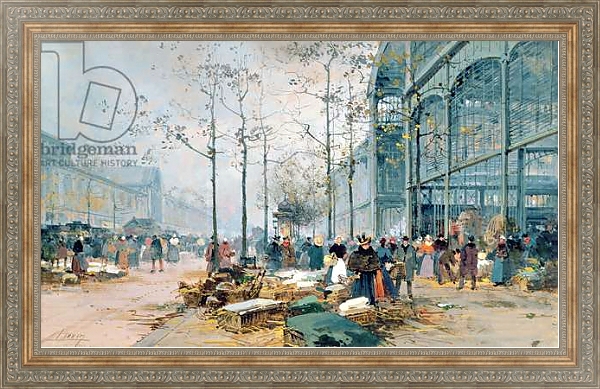 Постер Les Halles, Paris 1 с типом исполнения На холсте в раме в багетной раме 484.M48.310