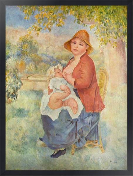 Постер Дитя у груди (Материнство) с типом исполнения На холсте в раме в багетной раме 1727.8010