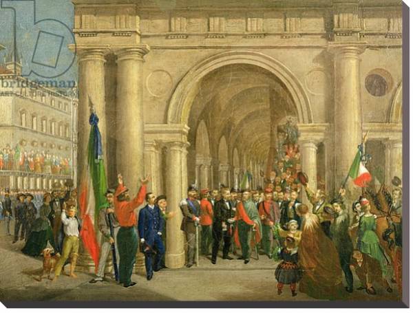 Постер Giuseppe Garibaldi in Vicenza, 7th March 1867 с типом исполнения На холсте без рамы