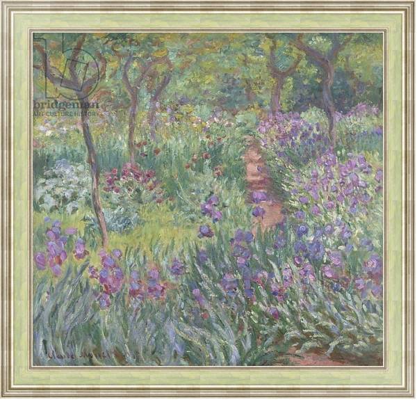 Постер The Artist’s Garden in Giverny, 1900 с типом исполнения На холсте в раме в багетной раме NA053.0.113