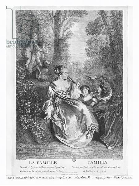 Постер The Family, engraved by Pierre Aveline с типом исполнения На холсте в раме в багетной раме 221-03