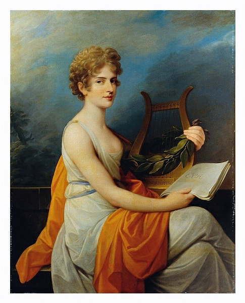 Постер The court opera singer Theresia Saal as ‘Eva’ in Joseph Haydn’s ‘Creation’ с типом исполнения На холсте в раме в багетной раме 221-03
