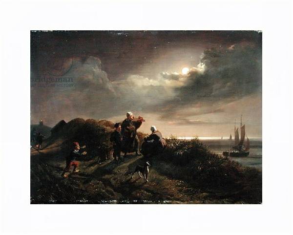 Постер On the Coast near Scheveningen, 1842 с типом исполнения На холсте в раме в багетной раме 221-03