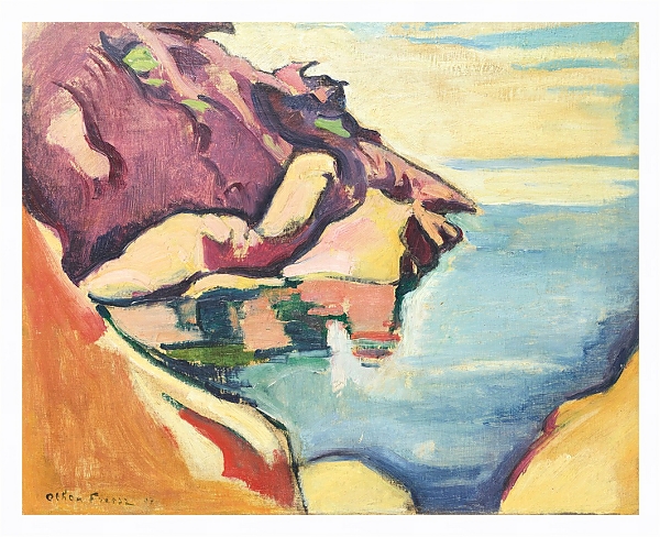 Постер La Baie du Bec de l’Aigle, La Ciotat с типом исполнения На холсте в раме в багетной раме 221-03