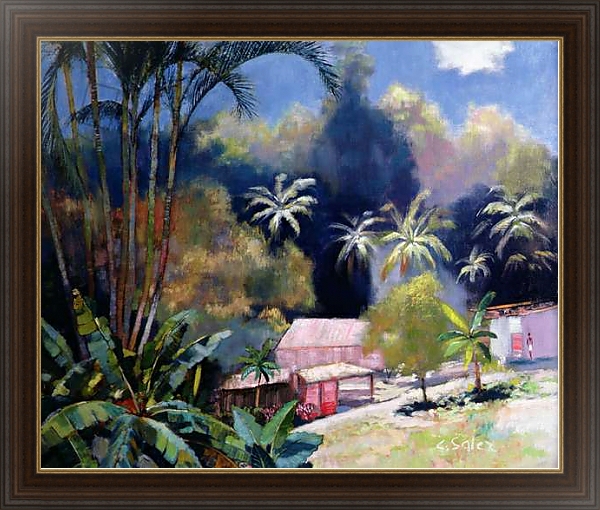Постер Tropical Forest, Martinique с типом исполнения На холсте в раме в багетной раме 1.023.151