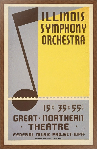 Постер Illinois symphony orchestra с типом исполнения На холсте в раме в багетной раме 1727.4310