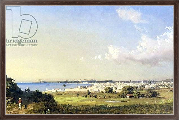 Постер Havana Bay, Cuba. c.1854-61 с типом исполнения На холсте в раме в багетной раме 221-02