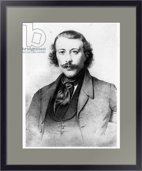 Постер Portrait of Mikhail Aleksandrovich Bakunin 1843 с типом исполнения Под стеклом в багетной раме 221-01