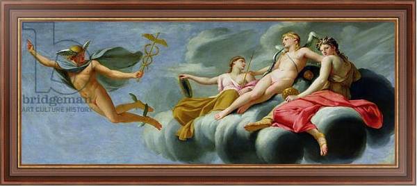 Постер Cupid orders Mercury, messenger of the Gods, to announce the Power of Love to the Universe, 1646-47 с типом исполнения На холсте в раме в багетной раме 35-M719P-83