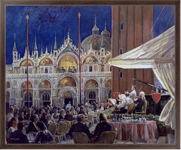 Постер Florian, Piazza di San Marco с типом исполнения На холсте в раме в багетной раме 221-02