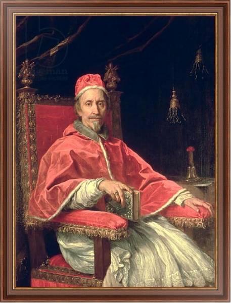 Постер Portrait of Pope Clement IX с типом исполнения На холсте в раме в багетной раме 35-M719P-83