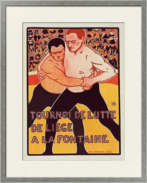 Постер Tournoi de Lutte с типом исполнения Под стеклом в багетной раме 1727.2510