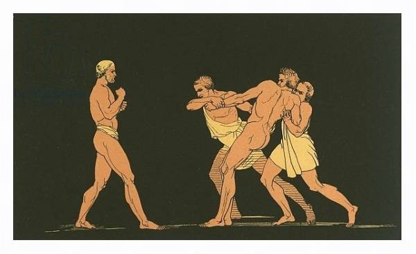 Постер Ulysses preparing to fight with Irus с типом исполнения На холсте в раме в багетной раме 221-03