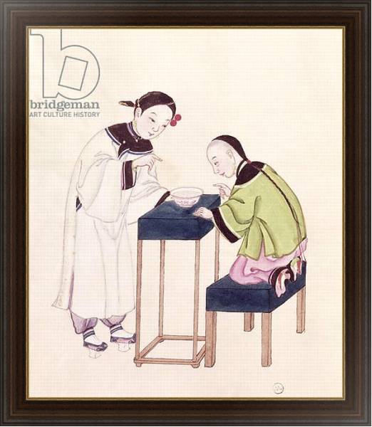 Постер A Girl Looking for Luck into a Bowl of Water с типом исполнения На холсте в раме в багетной раме 1.023.151