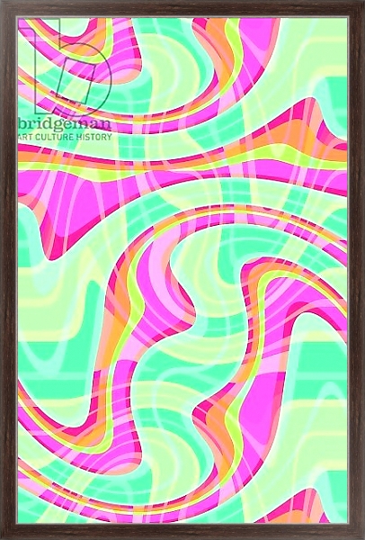 Постер Crazy Waves с типом исполнения На холсте в раме в багетной раме 221-02
