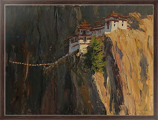 Постер Tiger's Nest Monastery с типом исполнения На холсте в раме в багетной раме 221-02