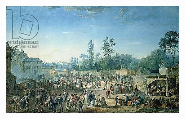 Постер View of the Tuileries from the Place de la Revolution, 1799 с типом исполнения На холсте в раме в багетной раме 221-03