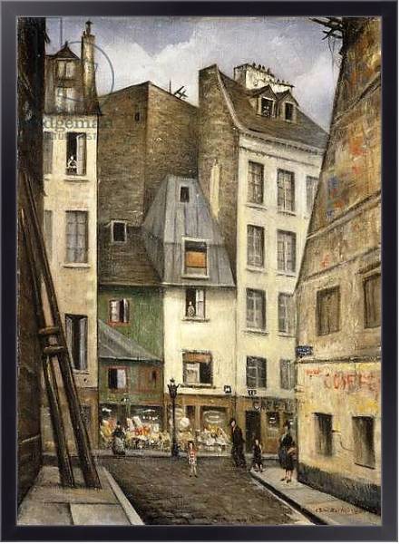 Постер Rue St. Julien le Pauvre, Paris, с типом исполнения На холсте в раме в багетной раме 221-01