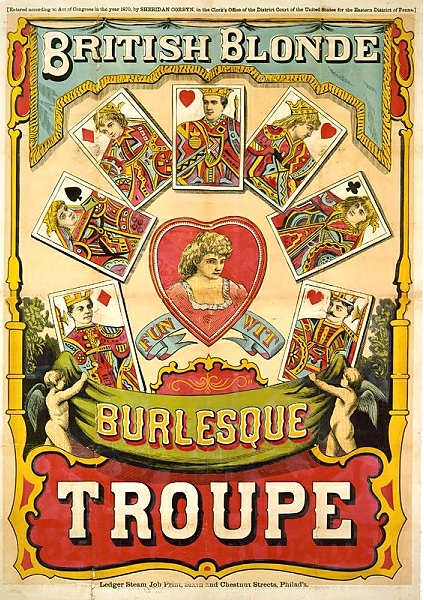 Постер British Blonde Burlesque Troupe с типом исполнения На холсте без рамы